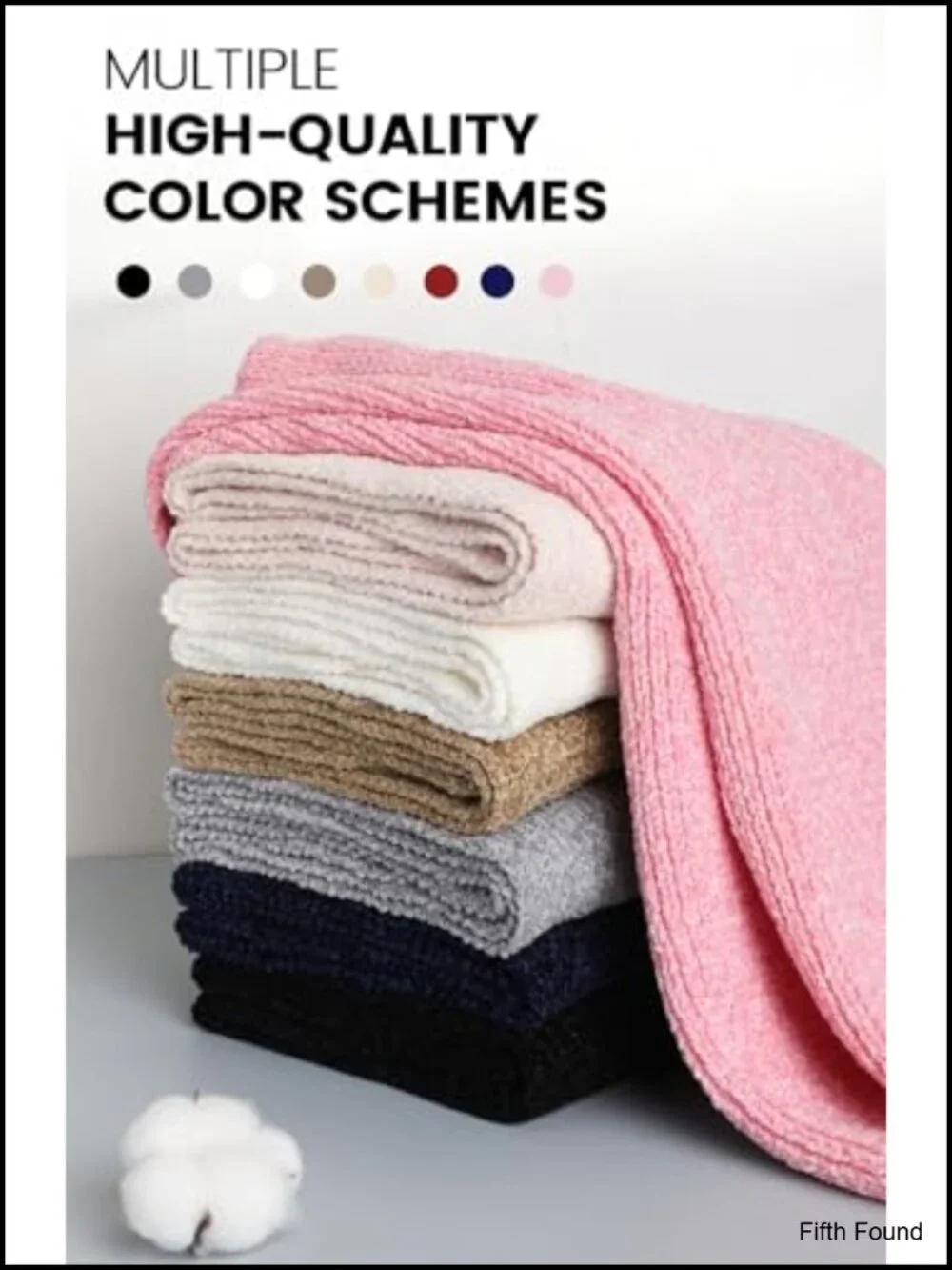 Soft Chenille Winter Scarf Warm Thick Cold Weather Wrap